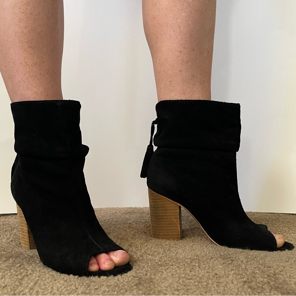 Aldo Peep Toe Suede Ankle Boot